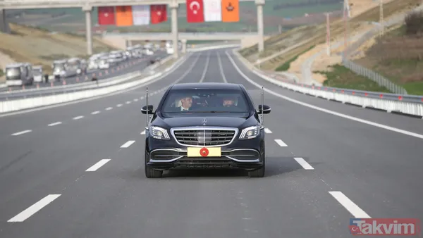 Başkan Erdoğan kurdeleyi kesip direksiyon başına geçti! Kuzey Marmara Otoyolu Kınalı-Odayeri Kesimi açıldı - 8