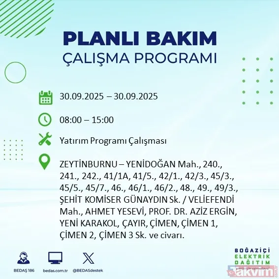 İstanbul’un 23 ilçesinde elektrikler kesilecek! 30 Eylül 2025 BEDAŞ kesinti listesi - 5