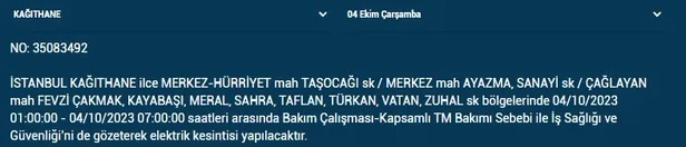 O ilçelerde yaşayanlara uyarı! Hemen önlem alın! Arnavutköy Bağcılar Bakırköy Başakşehir Beşiktaş Esenyurt Beylikdüzü'nde 17.00'ye kadar sürecek-5