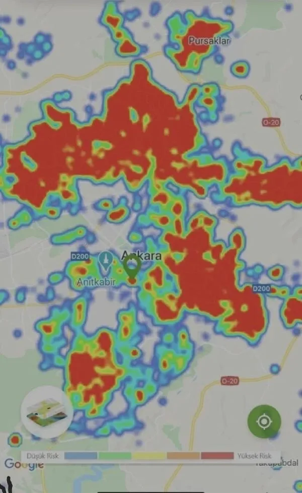 SON DAKİKA: Kısıtlamalar sonrası Ankara'da Kovid-19 risk haritası yeşile döndü-3