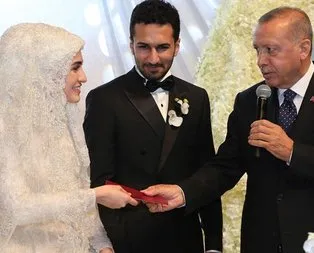 Başkan Erdoğan nikah şahidi oldu