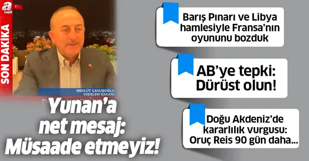 Son dakika: Dışişleri Bakanı Mevlüt Çavuşoğlu'ndan A Haber'de önemli açıklamalar