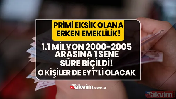 1.1 milyon 2000-2002-2005 arası sigortalıya 1 sene süre biçildi! Primi eksik olana SGK'dan erken emeklilik müjdesi! O kişiler de EYT'li olacak! İHYA, 12 aylık staj... - 1