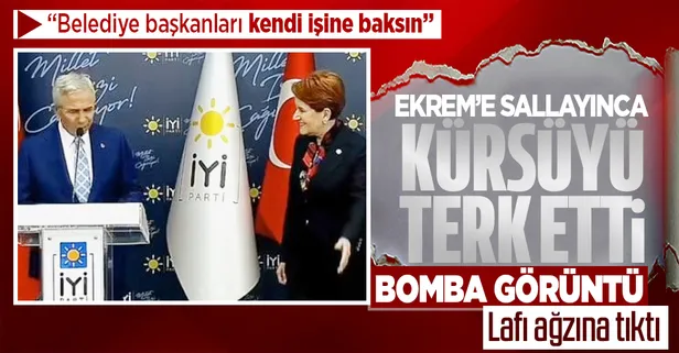 Mansur Yavaş, Ümit Özdağ'ın adaylık çağrısına yanıt verirken İmamoğlu'na salladı! Meral Akşener rahatsız oldu kürsüden ayrıldı