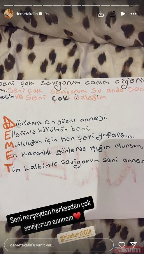 Demet Akalın’a kızı Hira Kurt’tan duygusal mektup! Her satırını paylaştı - 6
