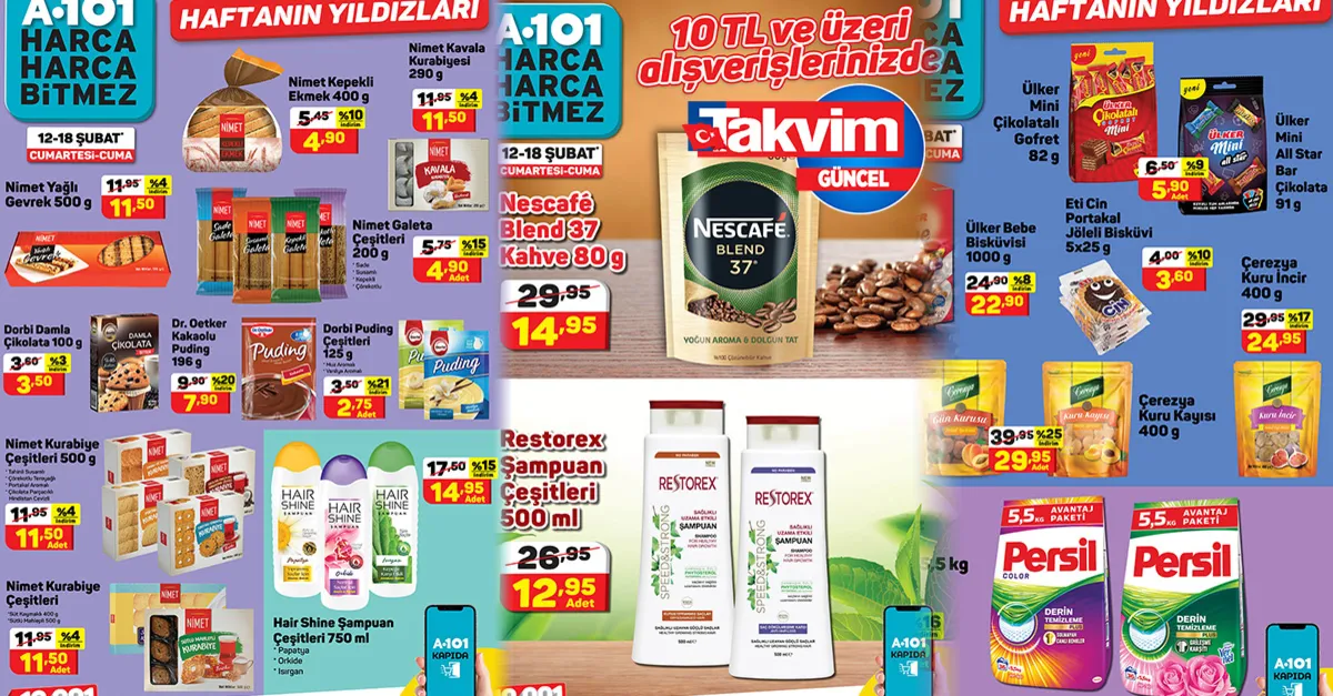 Yepyeni yeni hafta A101 aktüel kataloğu burada! Fiyatlar bir bir aşağı indi! 500 Ml’i 12,95’ten satılıyor! 10 TL ve üzeri alışverişlerde...