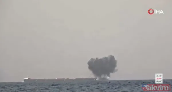Kızıldeniz'de Yunan gemisinin vurulma anı kamerada! Husiler açık açık ilan etti... "Daha fazlasını vuracağız" - 7