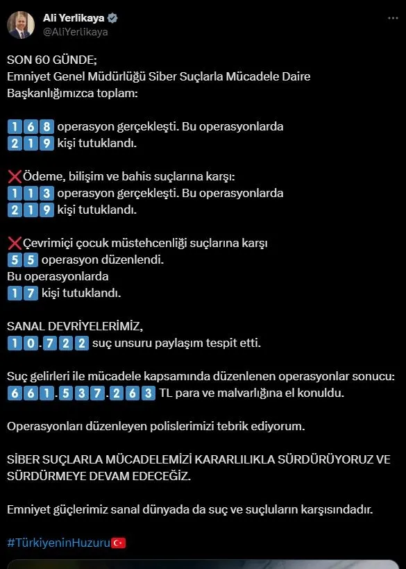 İçişleri Bakanı Ali Yerlikaya açıkladı! Sanal devriyeler iş başında: Çok sayıda şüpheli tutuklandı!-2