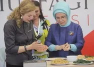 Başkan Erdoğanın eşi Emine Erdoğan, Balıkesir Edremitte ünlü şefler ile bir araya geldi