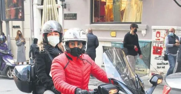 Dilek Birgen ve Doğuş Aydın motosikletle görüntülendi