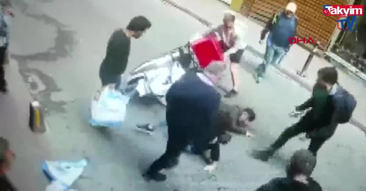 Şişli'de ilginç kaza kamerada
