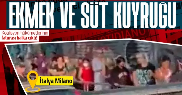Avrupa'da açlık ve gıda krizi derinleşiyor! İtalya'nın finans başkenti Milano'da yardım kuyrukları sosyal medyaya yansıdı