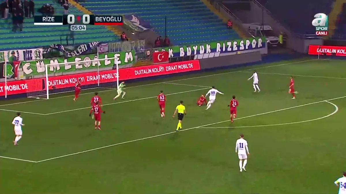 GOL | Rizespor 0-1 Beyoğlu Yeni Çarşı FK (Alhan Kurtoğlu)