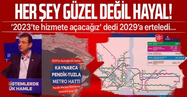 İBB Başkanı Ekrem İmamoğlu’nun ’2023 yılında hizmete açacağız’ dediği Tuzla metrosunun 2029 sonuna ertelendiği ortaya çıktı!