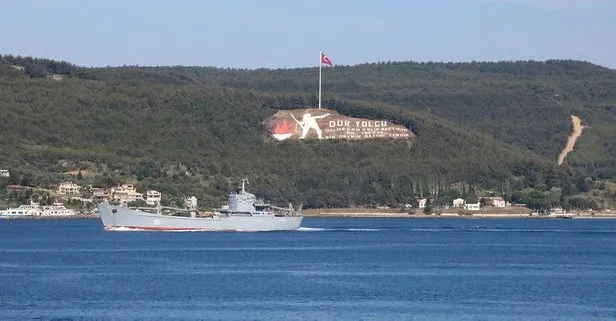 Son dakika: Rus savaş gemisi ’Saratov’ Çanakkale Boğazı’ndan geçti