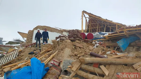 Malatya Akçadağ'daki kerpiç evler ağır hasar gördü! Bölgeden kare kare yıkım görüntüleri - 6