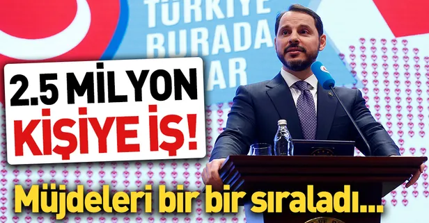 Bakan Albayrak'tan milyonlara istihdam müjdesi!