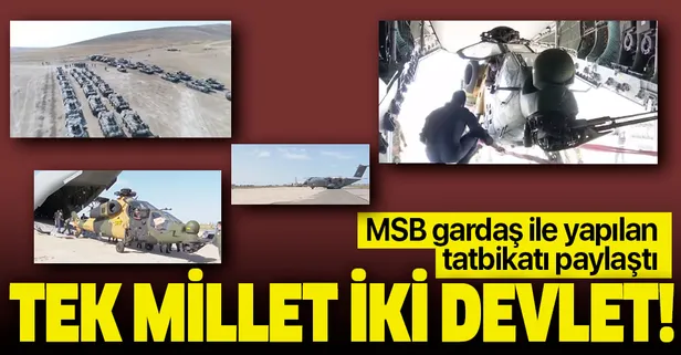 Milli Savunma Bakanlığı Türkiye ve Azerbaycan ortak tatbikatı ile ilgili ilk görüntüleri paylaştı!