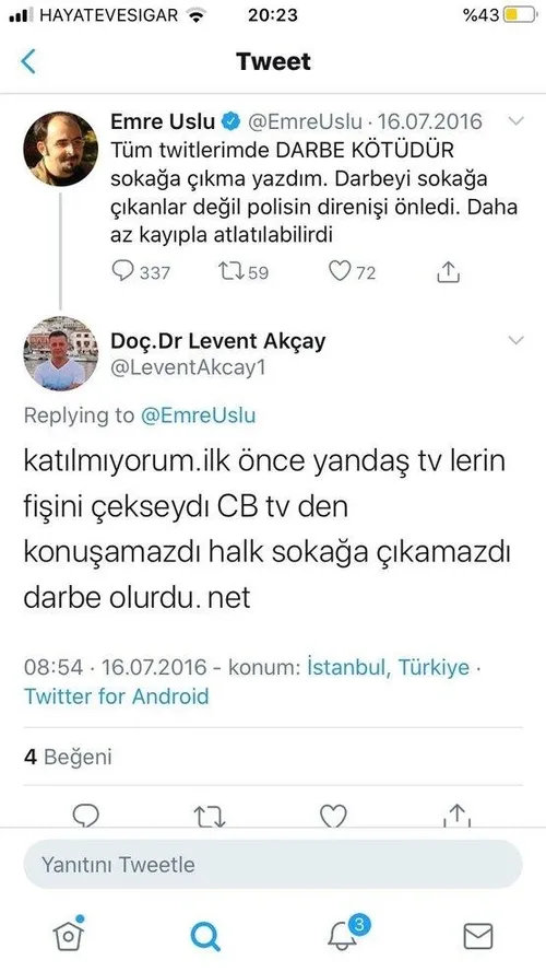 İYİ Partili Levent Akçay 15 Temmuz darbe girişimine açık destek vermiş!-1