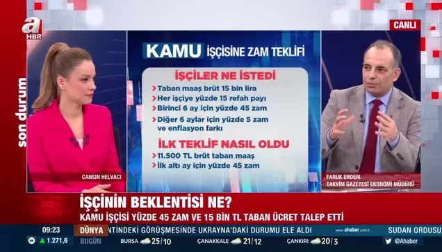 Kamu işçisine zam teklifi!