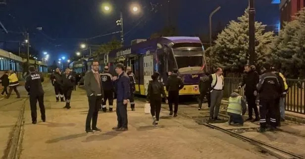 Kabataş-Bağcılar hattında tramvay raydan çıktı: Yolcular mağdur oldu!