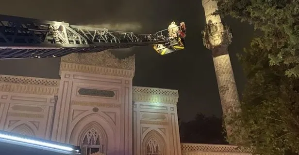 Beşiktaş’ta bulunan Yıldız Hamidiye Camii’nde korkutan yangın!