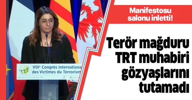 Manifestosu salonu inletti! Terör mağduru TRT Kürdi Muhabiri Gülay Demir gözyaşlarını tutamadı