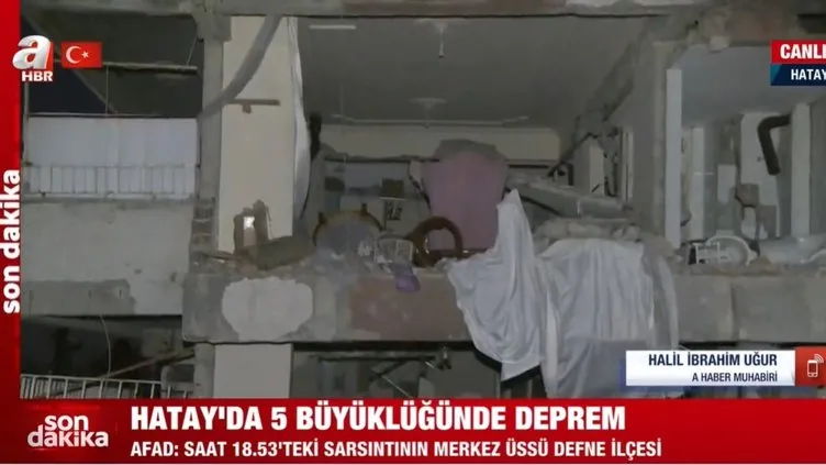 SON DAKİKA I Hatay yine sallandı! Merkez üssü Defne'de 5 büyüklüğünde deprem oldu