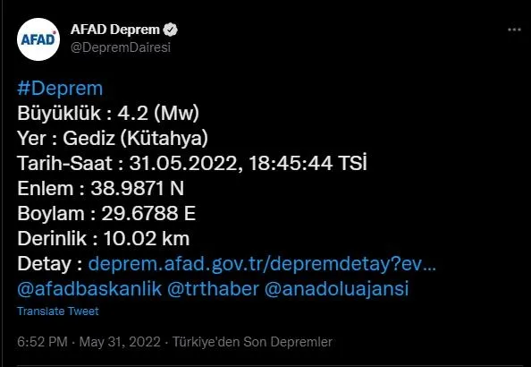 Kütahya'da son dakika korkutan deprem | AFAD, Kandilli son depremler listesi-3