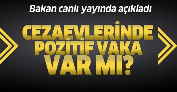 Adalet Bakanı Abdülhamit Gül’den flaş koronavirüs açıklaması: Cezaevlerinde pozitif vaka var mı?