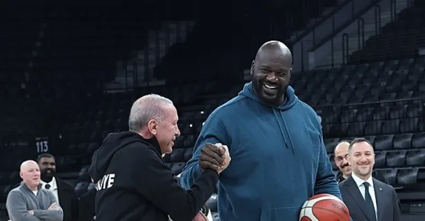İstanbul'daki "efsane" buluşmanın görüntüleri çıktı! Shaquille O'Neal'den Başkan Erdoğan'a: "Selamun Aleyküm"