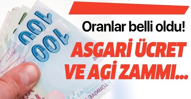 Asgari ücret ve AGİ zammı en son haberler - TÜİK 2020 yılı asgari ücret ve AGİ zam oranları...