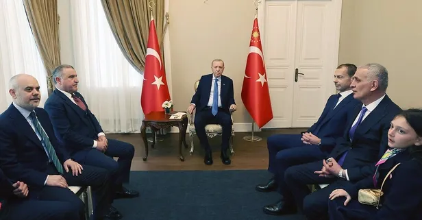 Başkan Erdoğan UEFA Başkanı Ceferin'i kabul etti