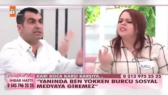 Esra Erol'da Şaban karısı Burcu ile karşı karşıya: Şaban sosyal medya yüzünden bana nefes aldırmıyordu