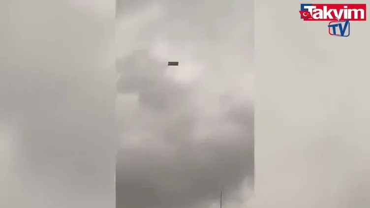 Ankara'da uçan koltuğu görenler şoke oldu! Fırtına etkisiyle böyle uçtu