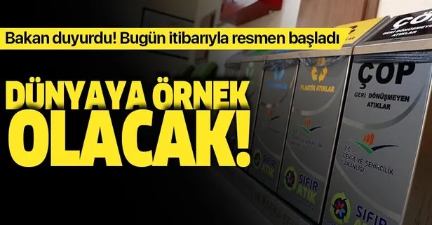 Bakan resmen duyurdu! Dünyaya örnek olacak proje bugün başladı