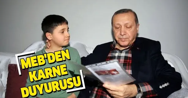 MEB'den karne açıklaması