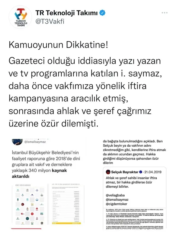 Selçuk Bayraktar'dan İsmail Saymaz'a belgeli yanıt! "İftira ve karalama dürtüsüne engel olamamış"-3