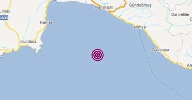 SON DAKİKA: Antalya Alanya açıklarında 5.3 büyüklüğünde deprem meydana geldi