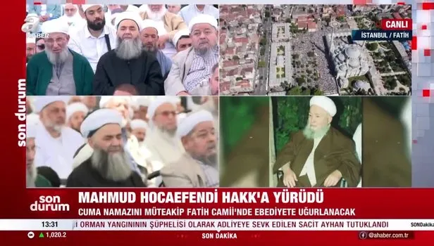 Cübbeli Ahmet Hoca İsmalağa Cemaati lideri Mahmud Hocaefendi'nin cenaze töreninde göz yaşlarını tutamadı