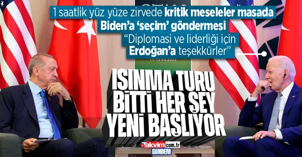 Başkan Erdoğan, ABD Başkanı Joe Biden ile görüştü! "Isınma turları bitti, yeni süreç başlıyor" mesajı: 1 saatlik zirvede ne konuşuldu?