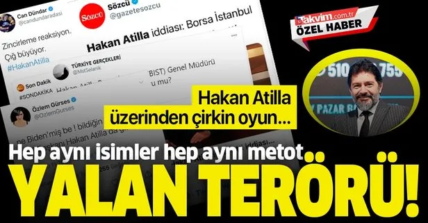 CHP yandaşı Sözcü, Halk TV sunucusu Özlem Gürses ve firari Can Dündar’dan ‘Hakan Atilla istifa etti’ yalanı!