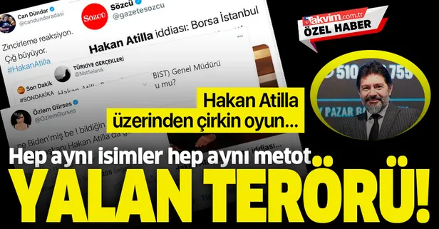 CHP yandaşı Sözcü, Halk TV sunucusu Özlem Gürses ve firari Can Dündar’dan ‘Hakan Atilla istifa etti’ yalanı!