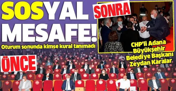 CHP’li Adana Büyükşehir Belediyesi’nde sosyal mesafe hiçe sayıldı!