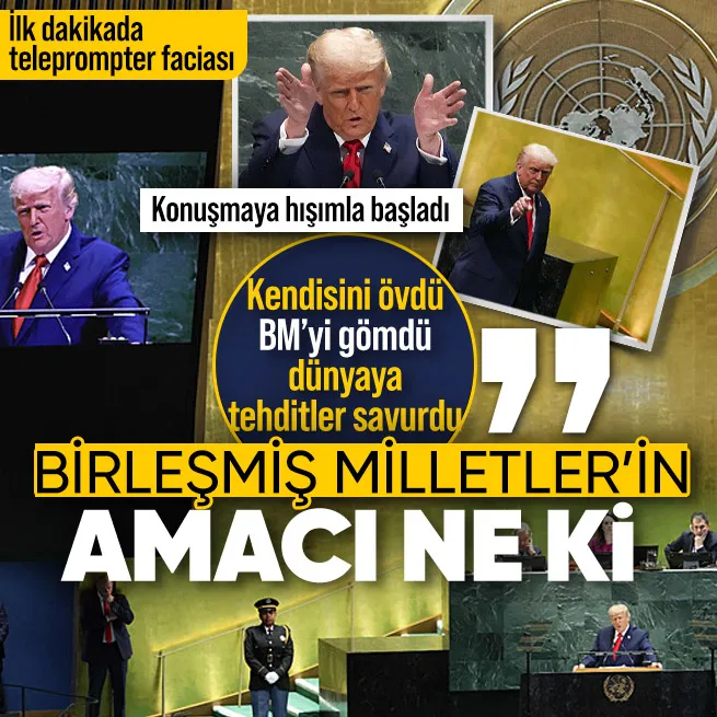 Trump kürsüde kendisini övdü BM’yi gömdü: Amacı ne ki? | İlk dakikada teleprompter bozuldu! Dünyaya tehditler savurdu