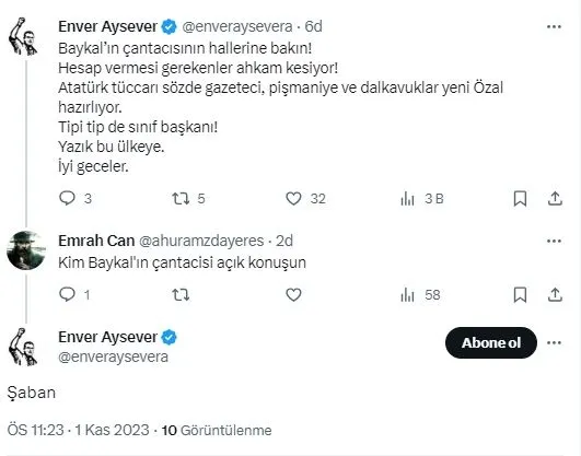 enver-ayseverden-saban-sevince-olay-sozler-ekremin-poposuna-takilan-adamlara-da-yaziklar-olsun-be-1698871484925.jpg Enver Aysever'den Şaban Sevinç'e olay sözler: Ekrem’in poposuna takılan adamlara da yazıklar olsun be!-3