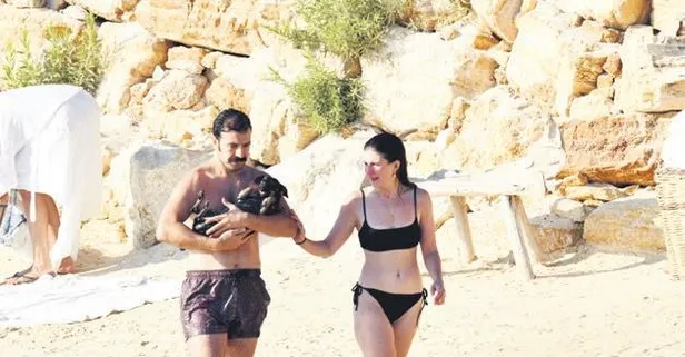 Naz Çağla Irmak ve sevgilisi Özgür Cem Tuğluk Çeşme'de