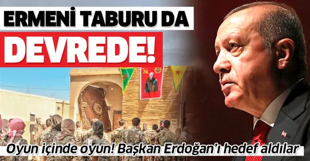 Bu da PKK’nın Hıristiyan taburu! Başkan Erdoğan’ı hedef gösterdiler