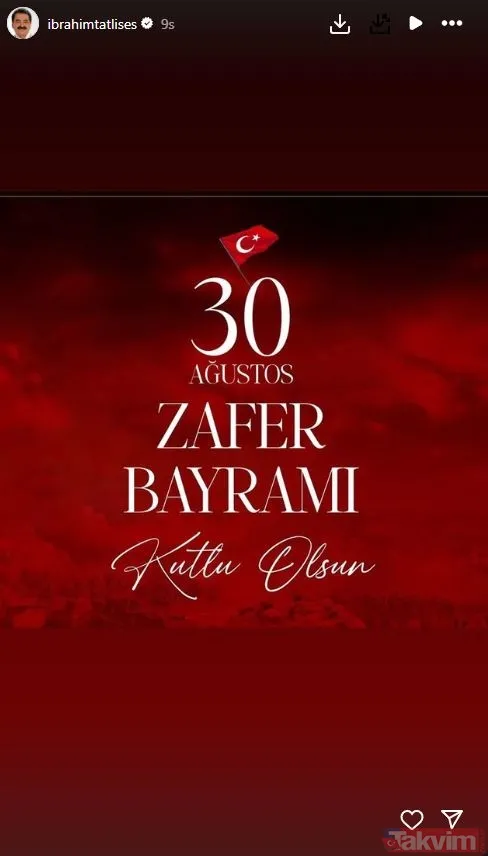 Ünlü isimlerden 30 Ağustos Zafer Bayramı paylaşımları! Demet Akalın, Müge Anlı, İbrahim Tatlıses, Alişan, Sinan Akçıl... - 13
