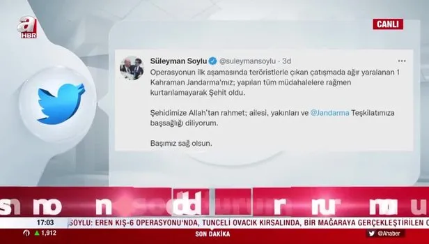 Tunceli'de teröre bir darbe daha! 3 terörist etkisiz hale getirildi 1 asker şehit oldu